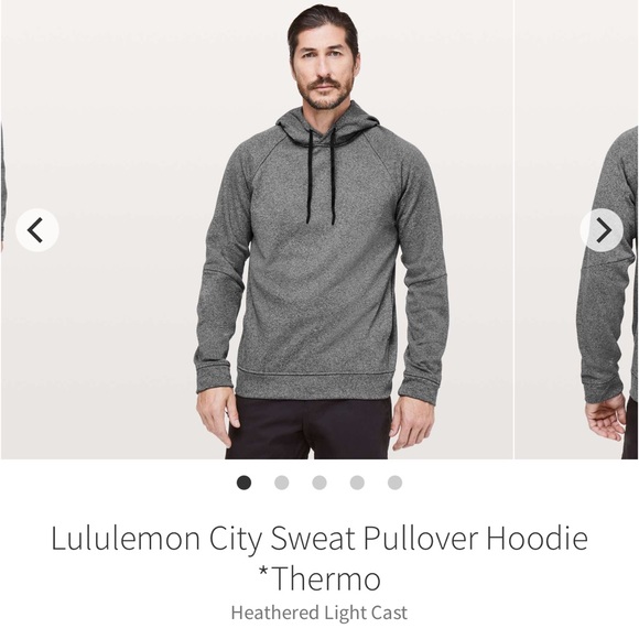 Lululemon City Sweat Heathered Gray Sweat Pullover *thermo EUC size Medium